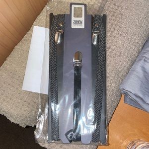 21 Men Black/Grey Suspenders